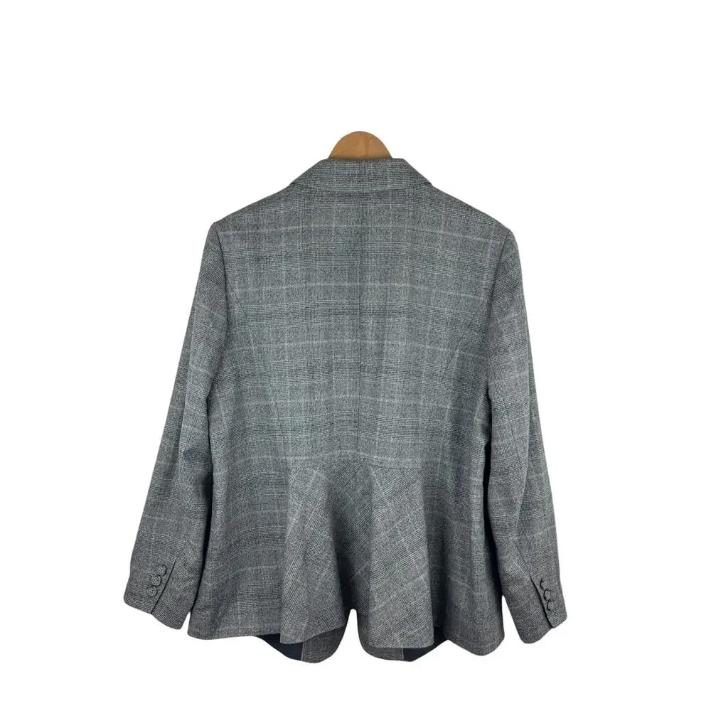 Talbots Italian Wool Plaid Blazer